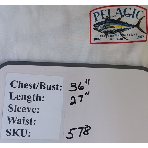Pelagic Men’s Small Graphic Tank Top Tuna Fish‎ Logo 20 Year Anniversary NWT - Picture 5 of 5